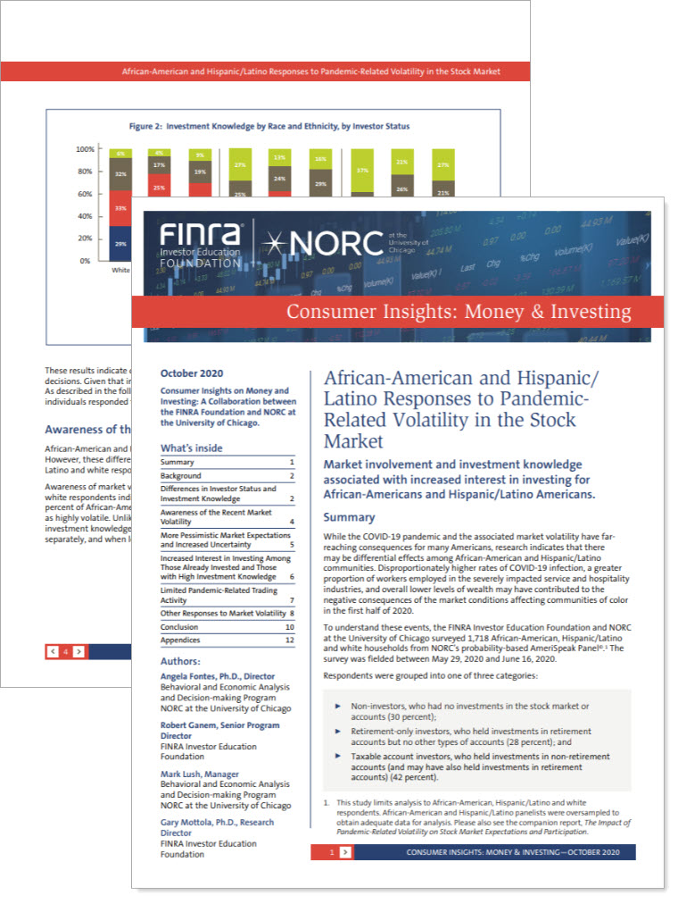 African-American and Hispanic/Latino Responses to Pandemic-Related Volatility in the Stock Market