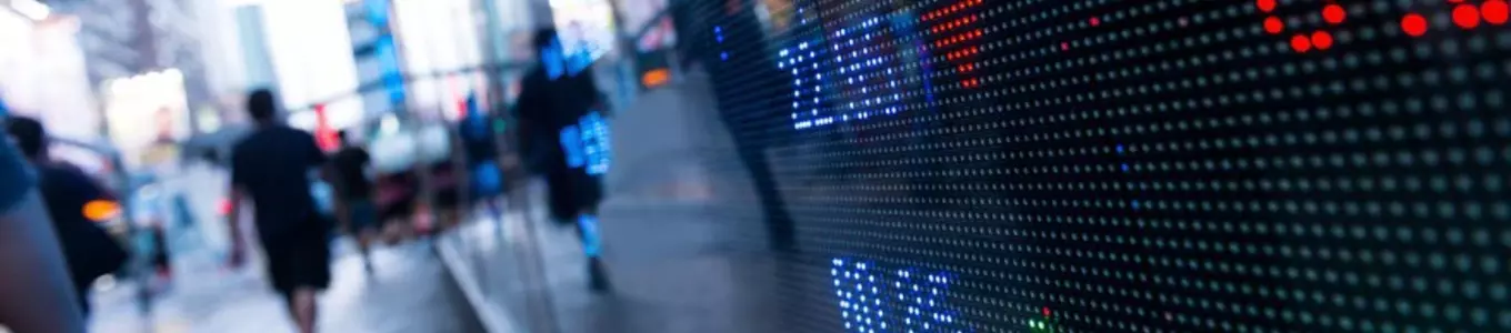 Digital Stock Market Chart Display