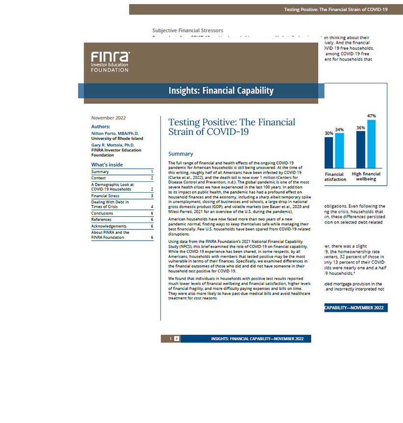 Testing Positive: The Financial Strain of COVID-19