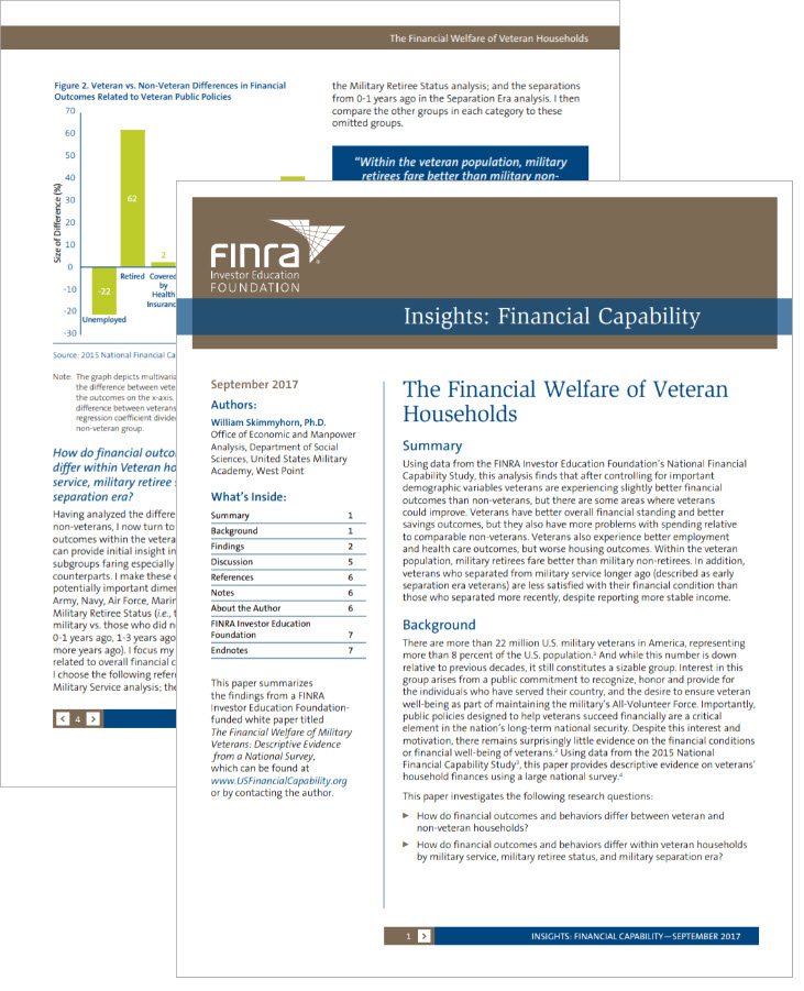 The Financial Welfare of Veteran Households